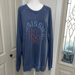 University of MS Men's Crewneck Sweatshirt - Blue
